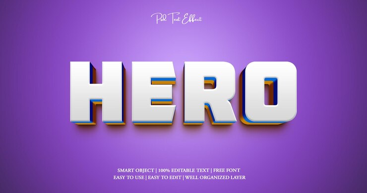 Efecto de estilo de texto 3D