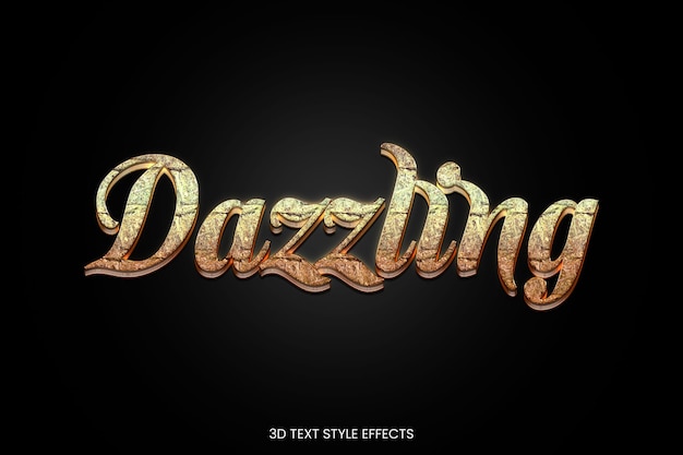 Efecto de estilo de texto 3d