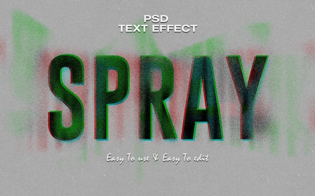 PSD efecto de estilo de texto de aerosol