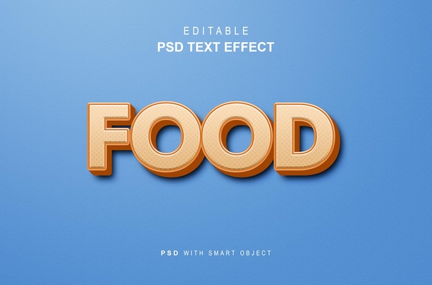 Efecto de estilo de texto de alimentos