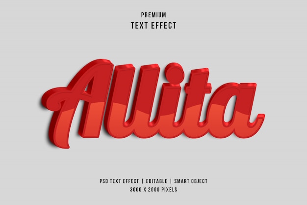 Efecto de estilo de texto Allita