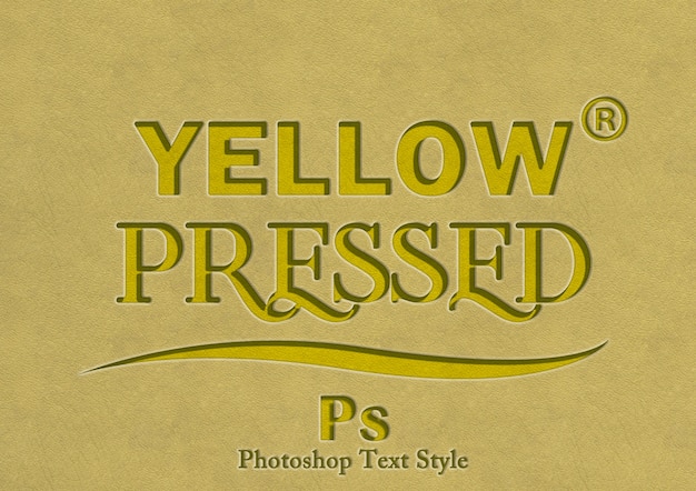 Efecto de estilo de texto amarillo 3D