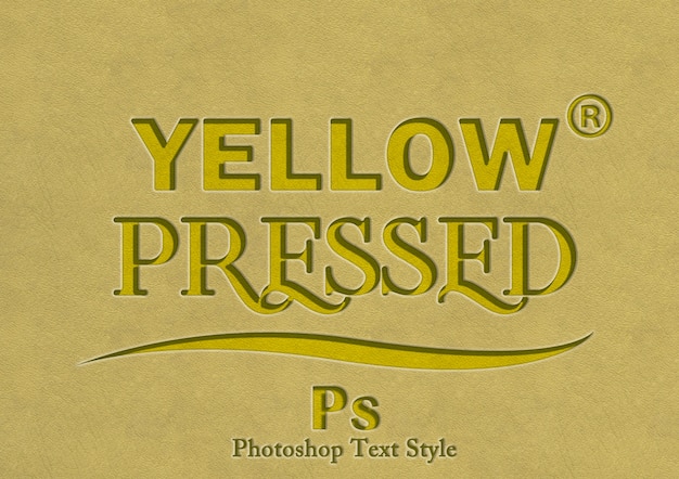 Efecto de estilo de texto amarillo 3d