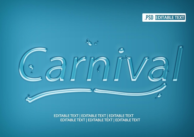 Efecto de estilo de texto de carnaval