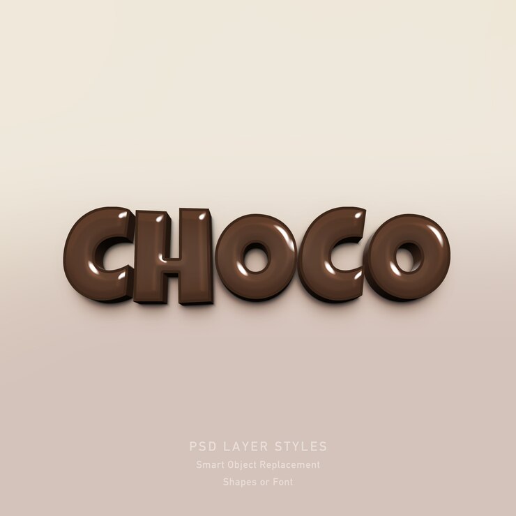Efecto de estilo de texto Choco