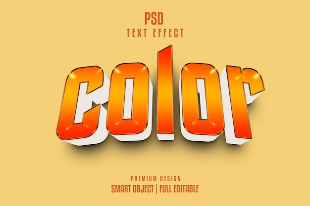 Efecto de estilo de texto en color