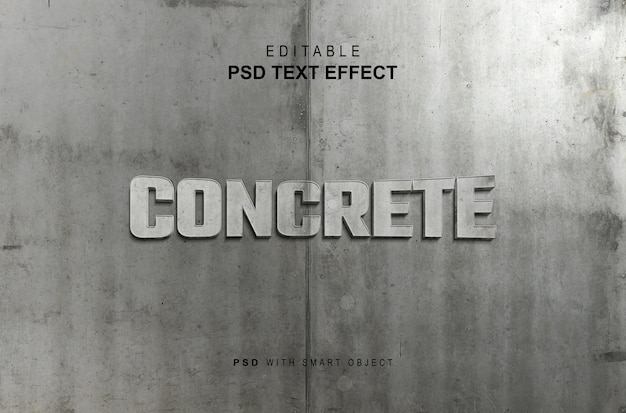 PSD efecto de estilo de texto concreto