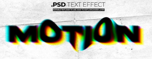 PSD efecto de estilo de texto dividido rgb borroso