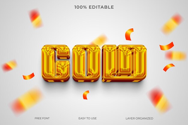 Efecto de estilo de texto dorado de lujo PSD dorado