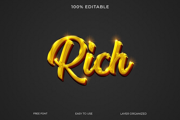 Efecto de estilo de texto dorado de lujo PSD