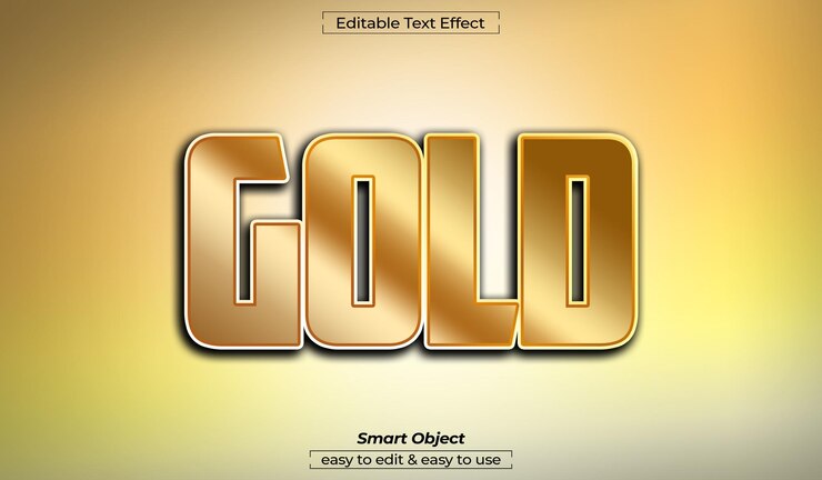 Efecto de estilo de texto dorado tipo psd