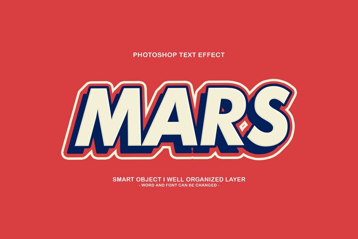 PSD efecto de estilo de texto editable en 3d
