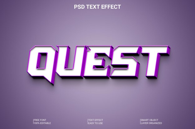 PSD efecto de estilo de texto editable en 3d