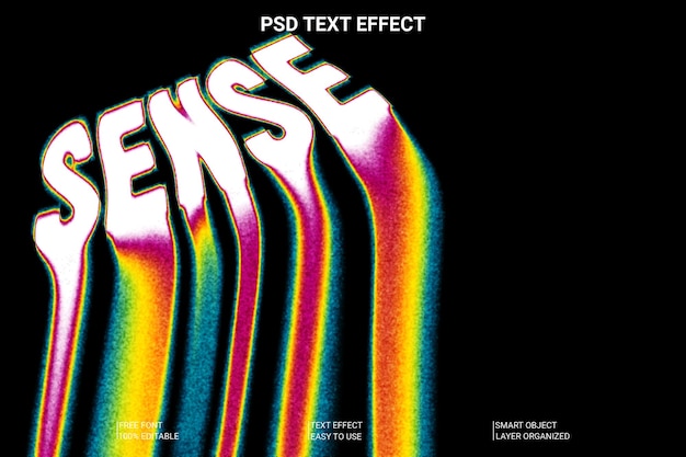 PSD efecto de estilo de texto editable en 3d