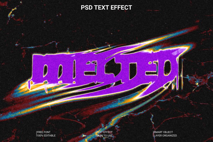 PSD efecto de estilo de texto editable 3d