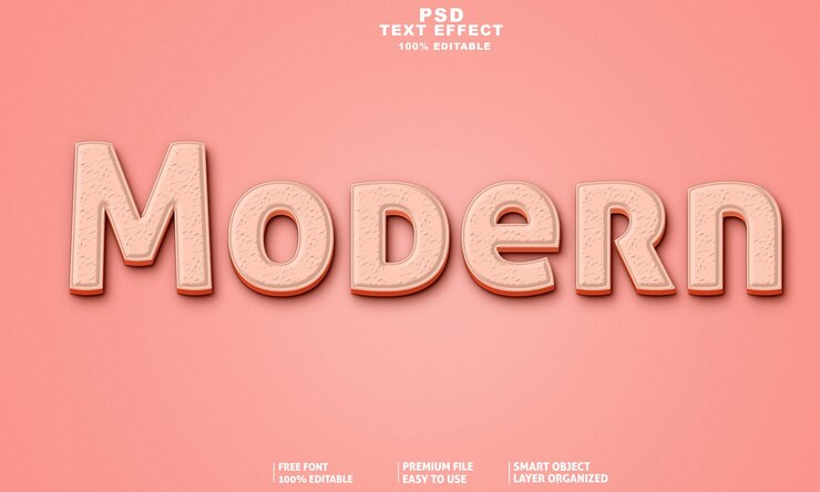 Efecto de estilo de texto editable moderno Efecto de estilo de texto