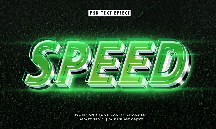 PSD efecto de estilo de texto editable speed 3d