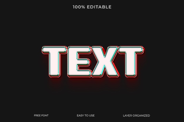Efecto de estilo de texto editable de texto PSD