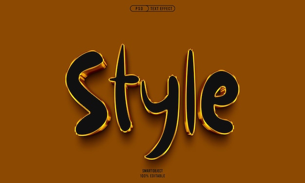 Efecto de estilo de texto de estilo psd libre