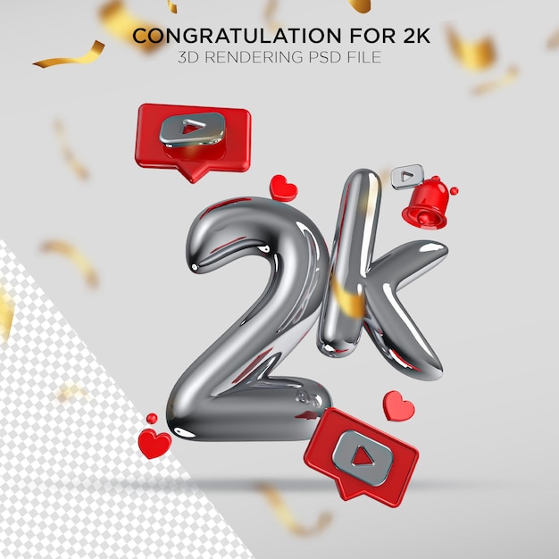Efecto de estilo de texto de felicitaciones 3d 2k PSD Premium