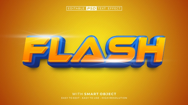 Efecto de estilo de texto flash 3d