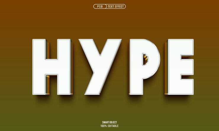 PSD efecto de estilo de texto free psd hype