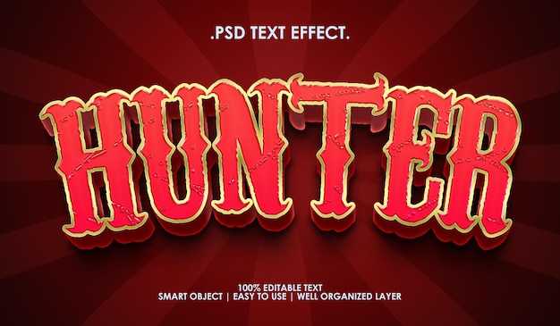 Efecto de estilo de texto de Game Hunter