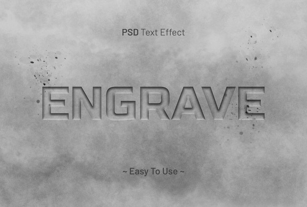 Efecto de estilo de texto grabado