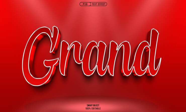PSD efecto de estilo de texto grande psd gratuito