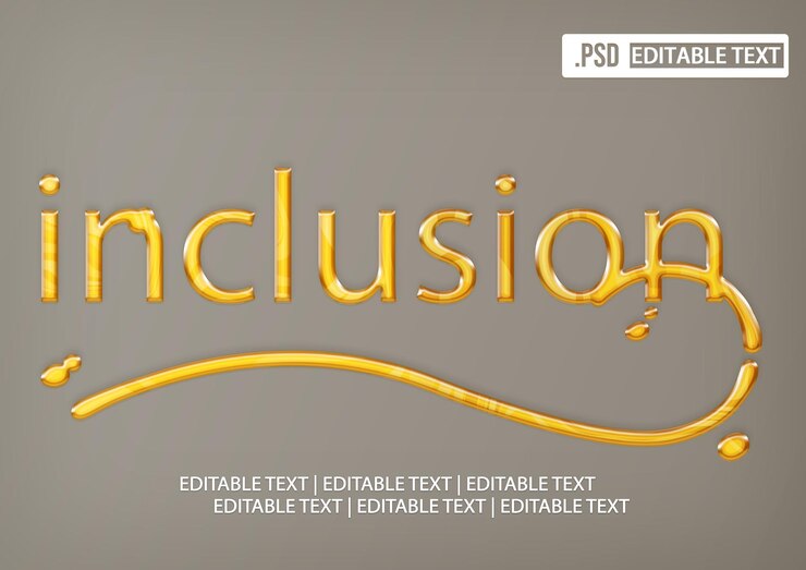PSD efecto de estilo de texto de inclusión