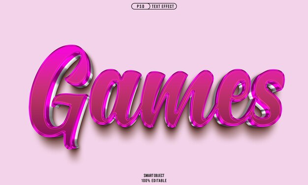 Efecto de estilo de texto de juego de PSD gratuito