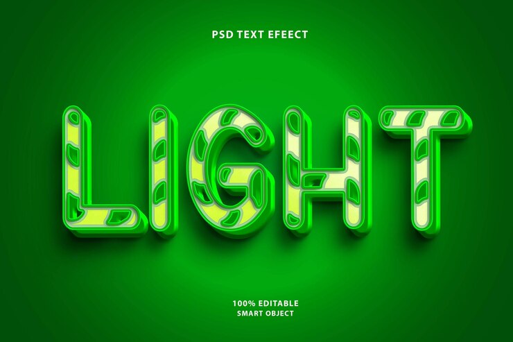 PSD efecto de estilo de texto ligero psd gratis