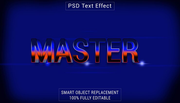 PSD efecto de estilo de texto del logotipo psd master