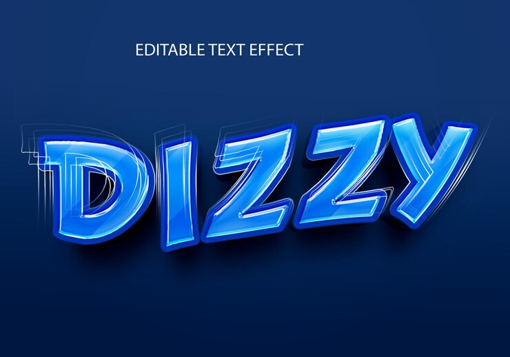 PSD efecto de estilo de texto mareado
