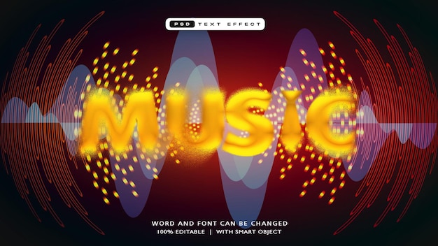 Efecto de estilo de texto musical