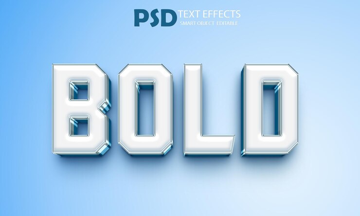 PSD efecto de estilo de texto en negrita de psd