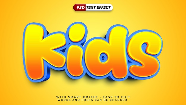 Efecto de estilo de texto para niños