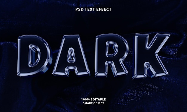 Efecto de estilo de texto oscuro psd gratuito