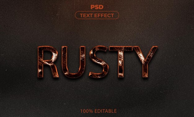 Efecto de estilo de texto oxidado de PSD