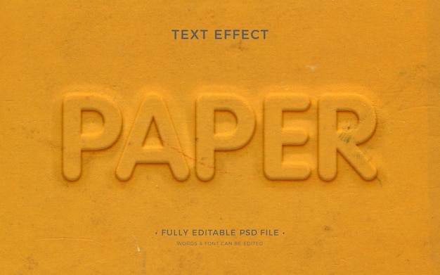 Efecto de estilo de texto en papel