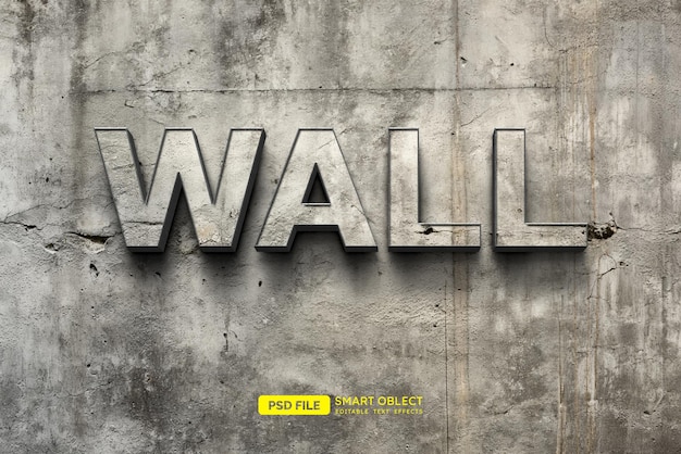 Efecto de estilo de texto de pared
