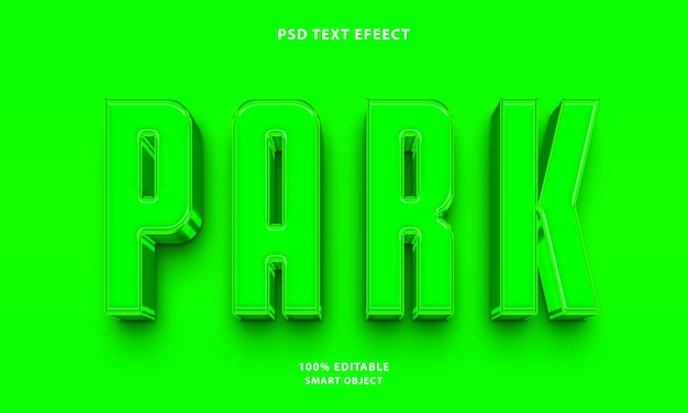 Efecto de estilo de texto del parque PSD