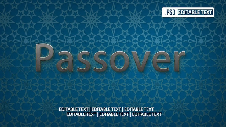 PSD efecto de estilo de texto de la pascua