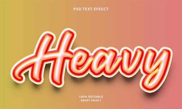 Efecto de estilo de texto pesado psd gratuito