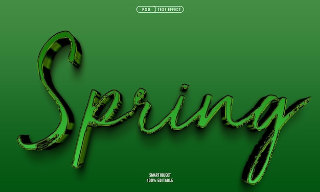Efecto de estilo de texto de primavera de psd libre