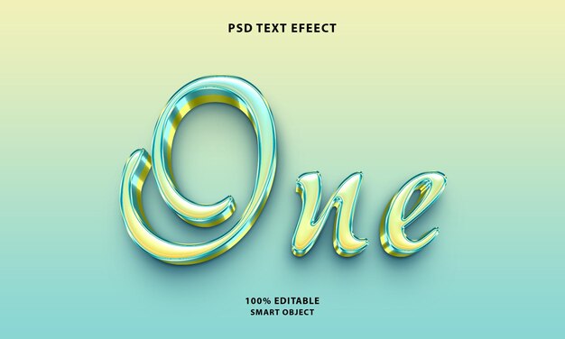 Efecto de estilo de texto psd uno gratuito