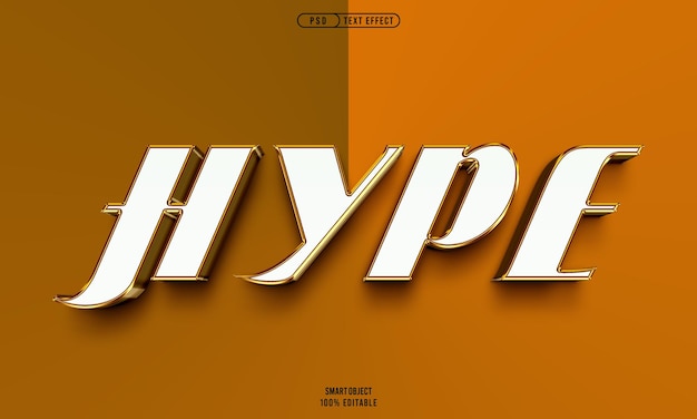 Efecto de estilo de texto psd hype gratuito