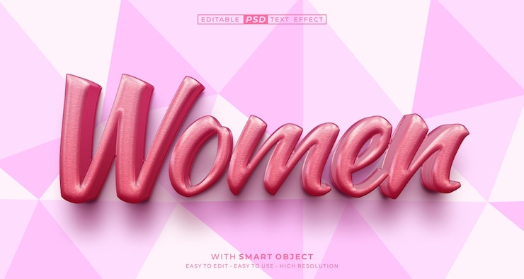 PSD efecto de estilo de texto psd mujeres 01