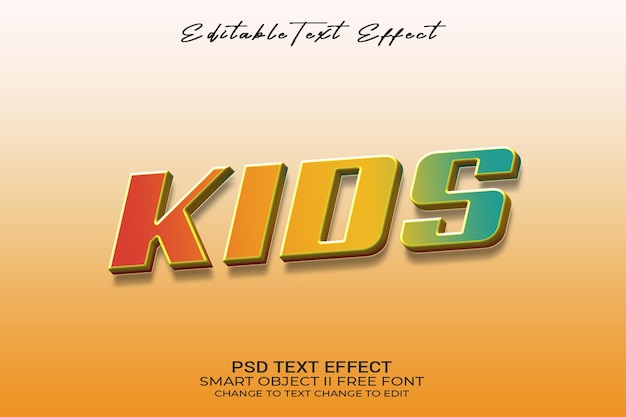 Efecto de estilo de texto de PSDKid