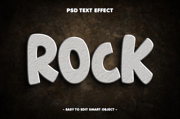Efecto de estilo de texto rock